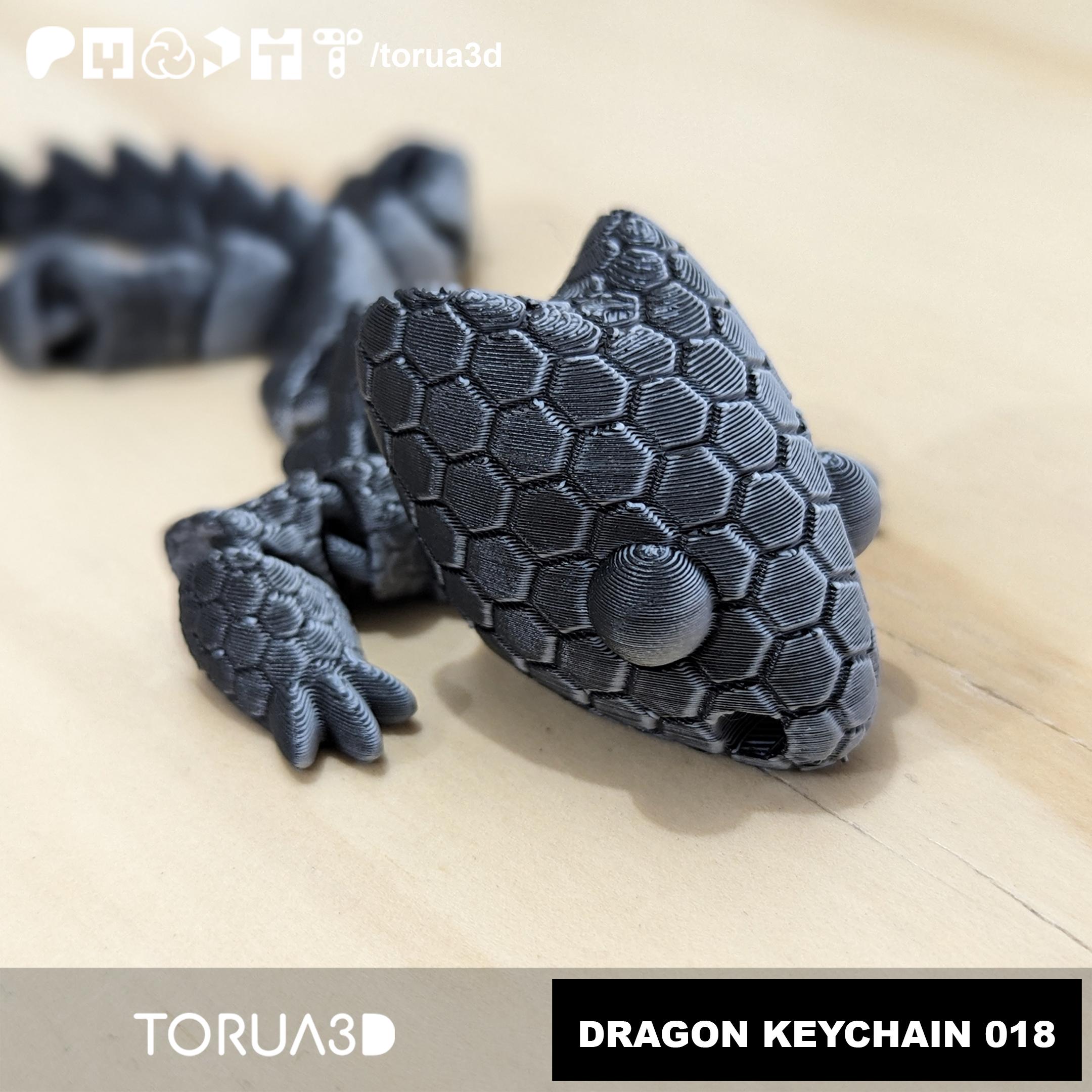 Articulated Dragon Keychain 018 3d model