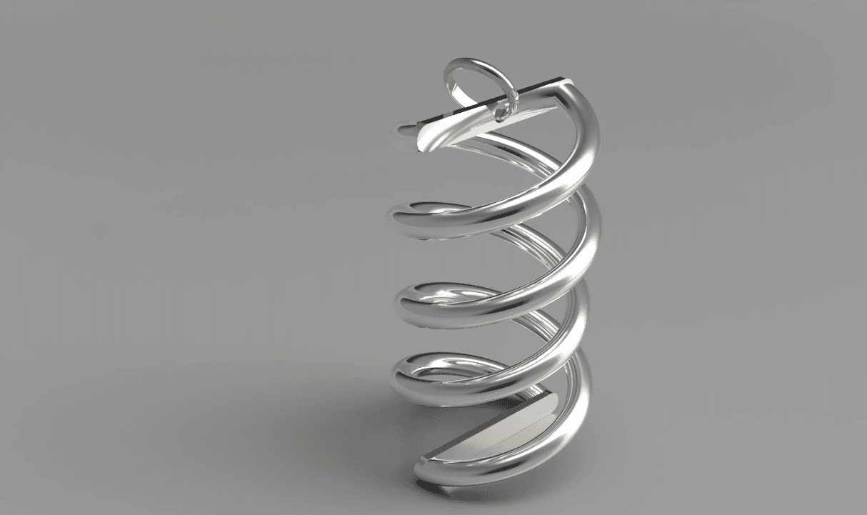 Helix key ring 3d model