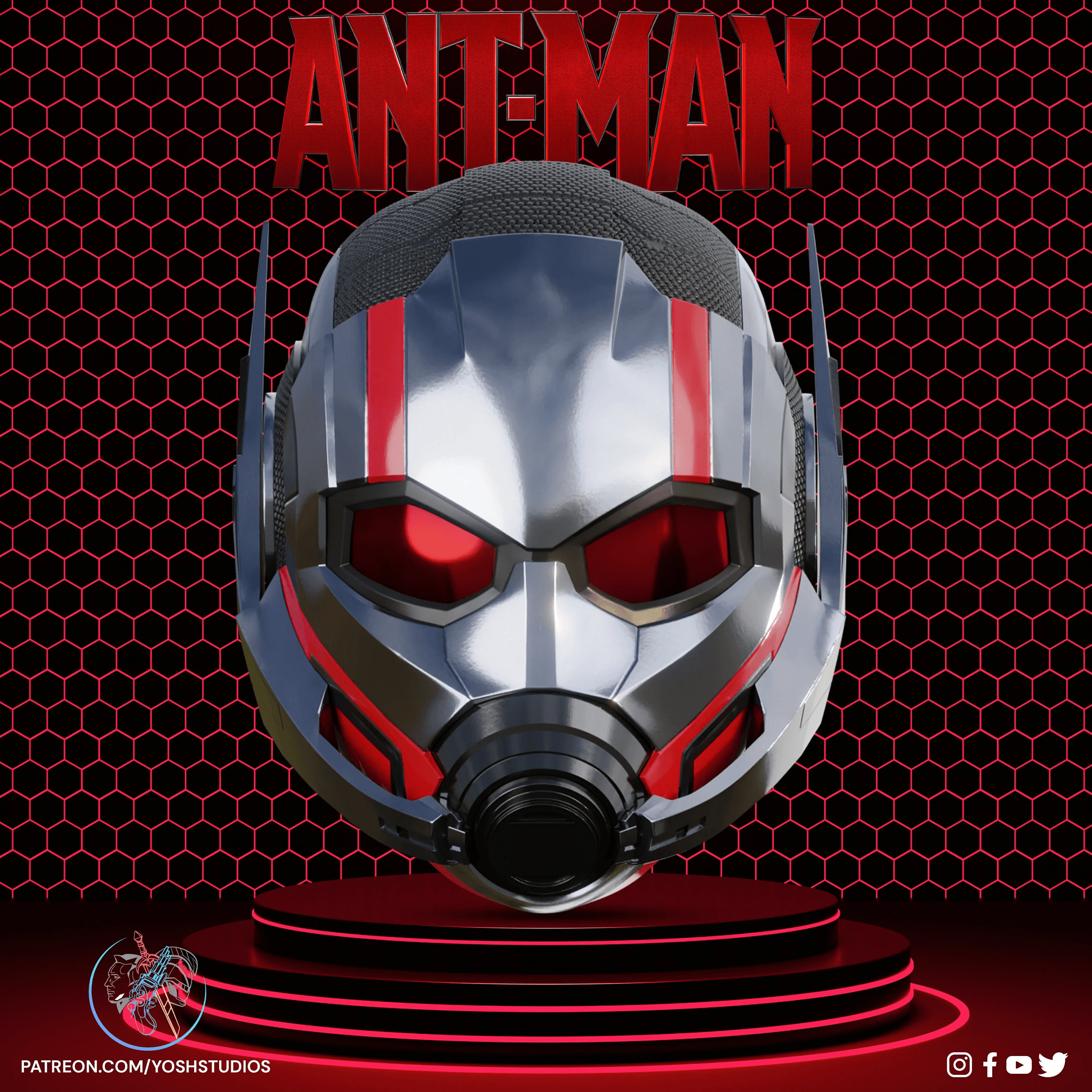 Ant Man 3 Quantumania Helmet 3d Print File STL 3d model