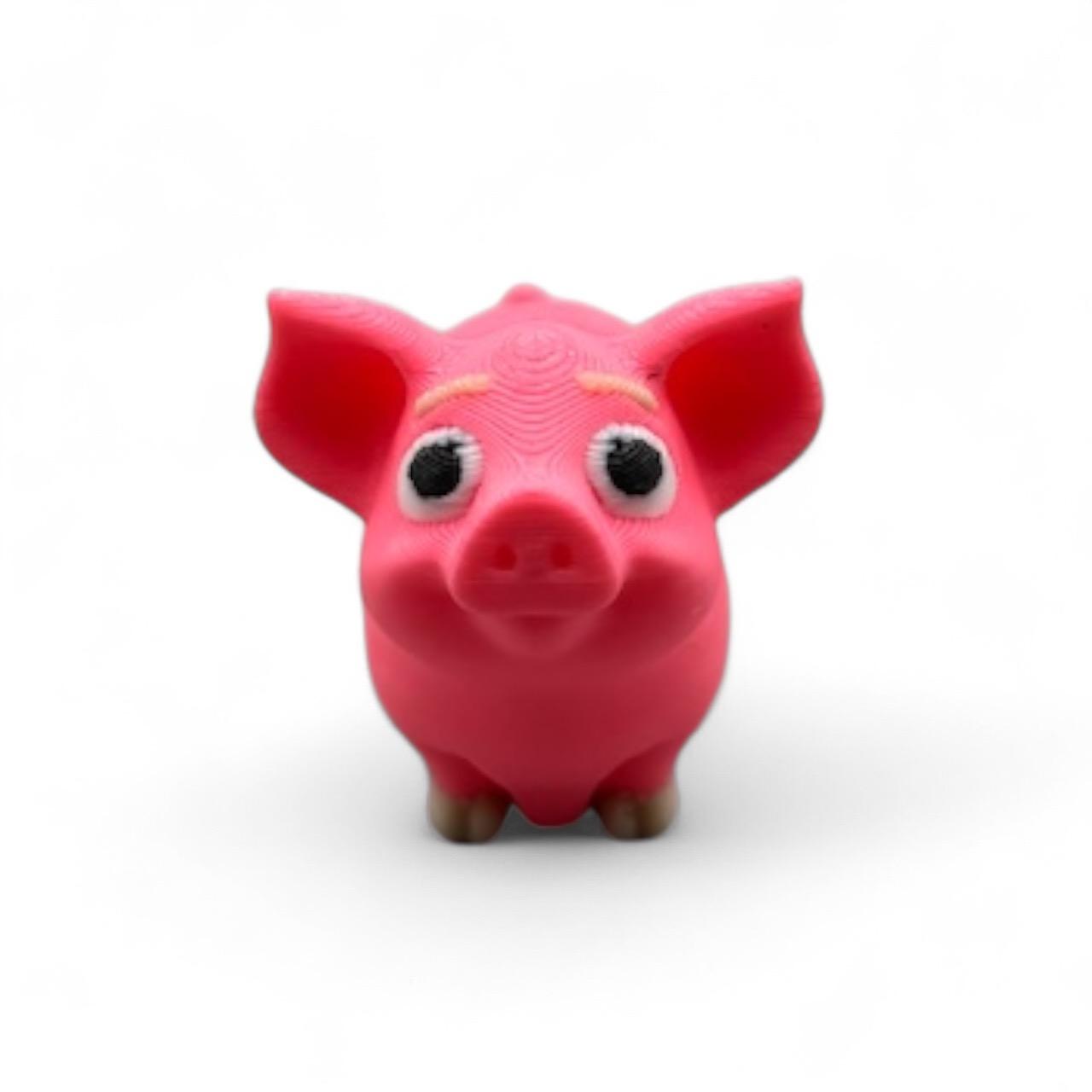 Wiggly Pig - Flexy Piggy Articulating - Print in Place  3d model