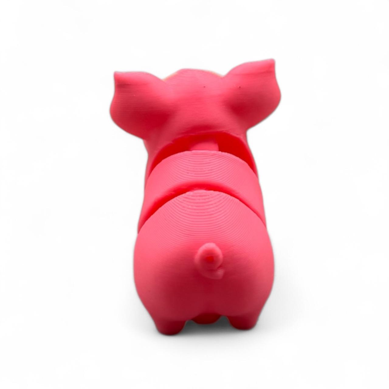 Wiggly Pig - Flexy Piggy Articulating - Print in Place  3d model