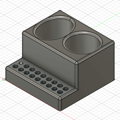 Screwdriver Stand with bit holder 3d model