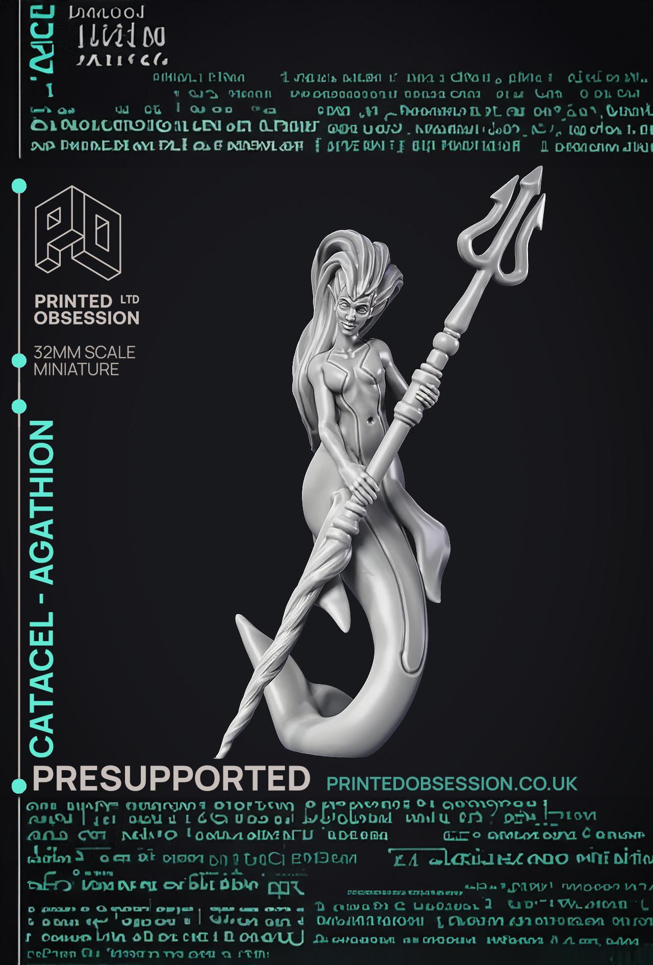 Cetaceals - Agathon - Haven Hath No Fury - PRESUPPORTED - 32mm Scale  3d model