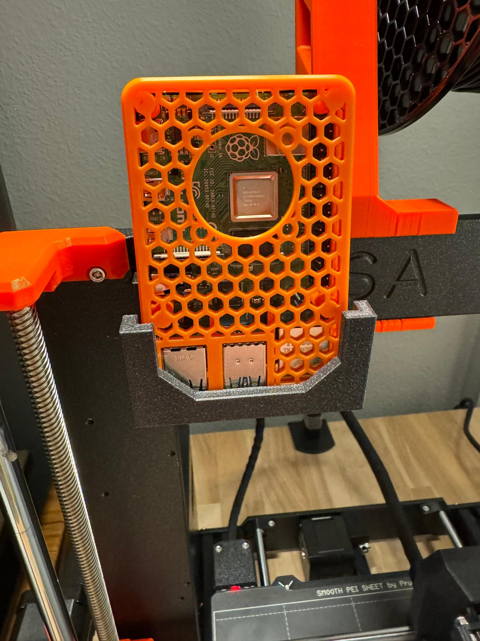 Raspberry Pi Holder for Prusa MK3/MK4 Frame 3d model