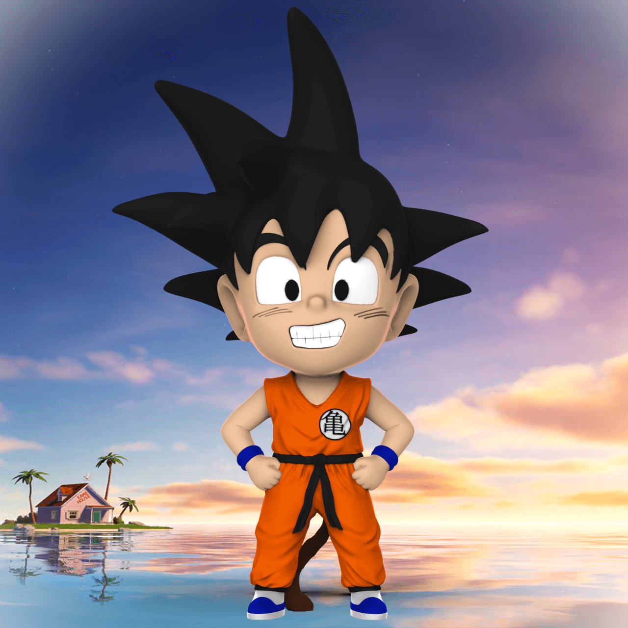 Goku Dragonball -Little Big Head Series 3d model