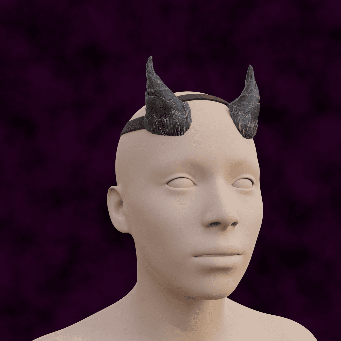 FANTASY DAGGERPEAKS HORNS SET BALDURS GATE 3 3d model