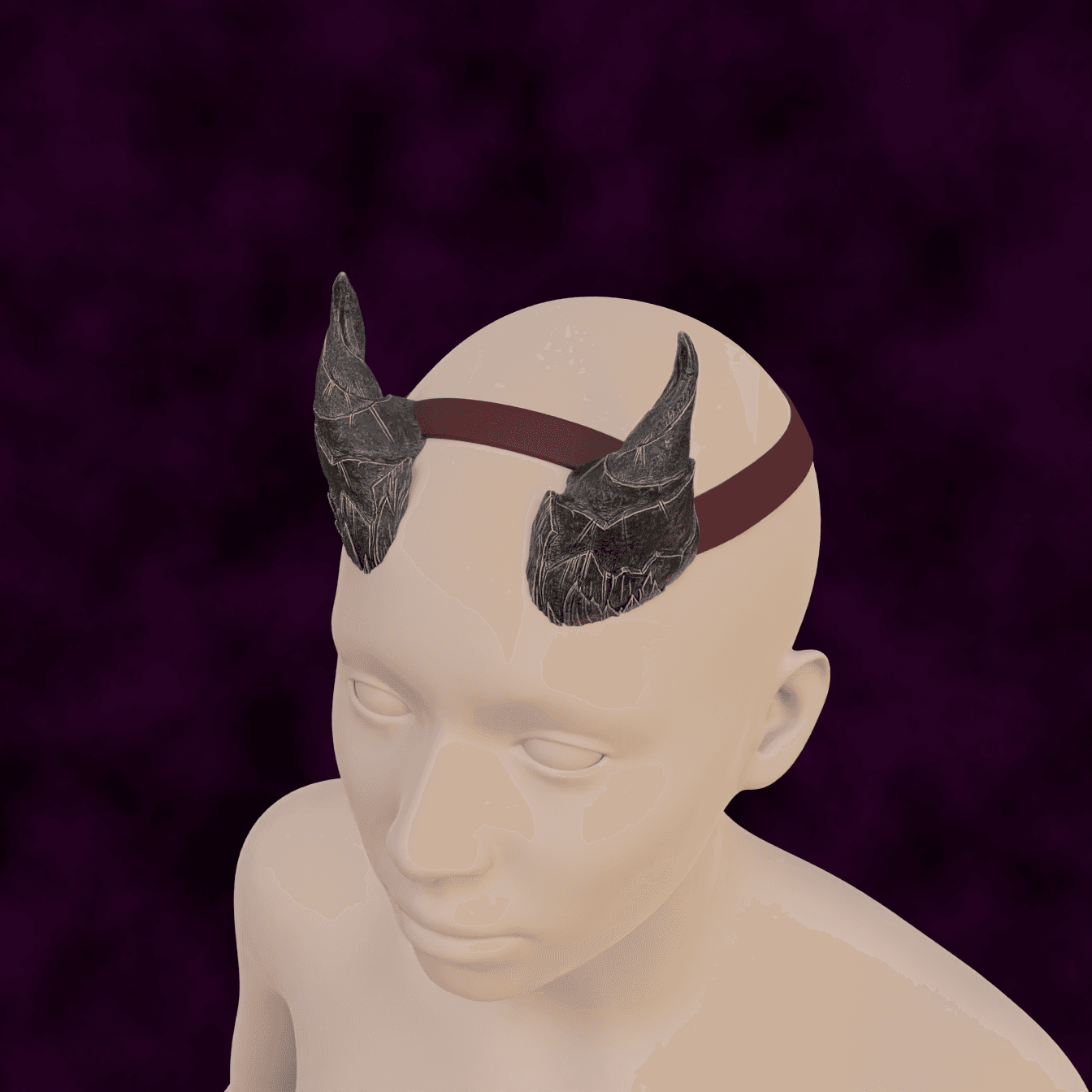 FANTASY DAGGERPEAKS HORNS SET BALDURS GATE 3 3d model