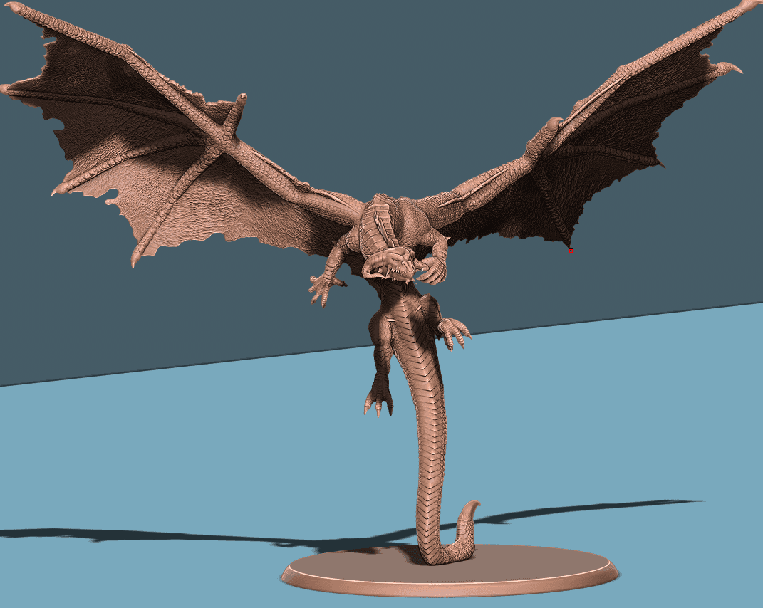 Young Black Dragon 3d model