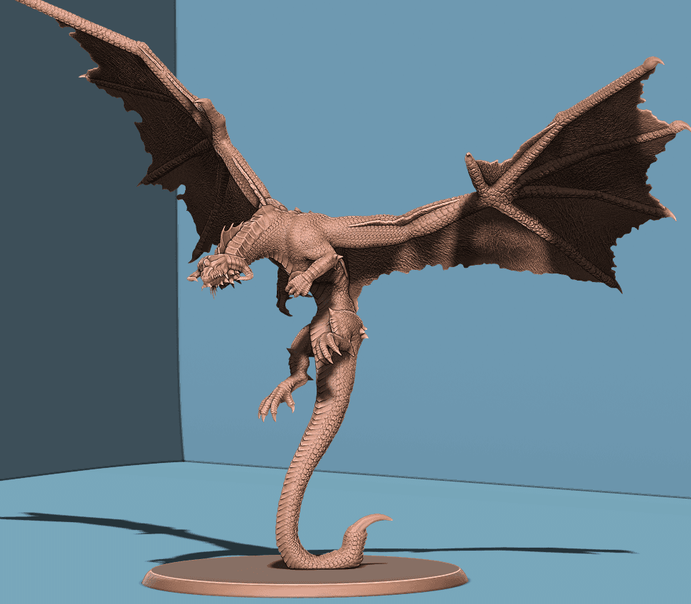 Young Black Dragon 3d model