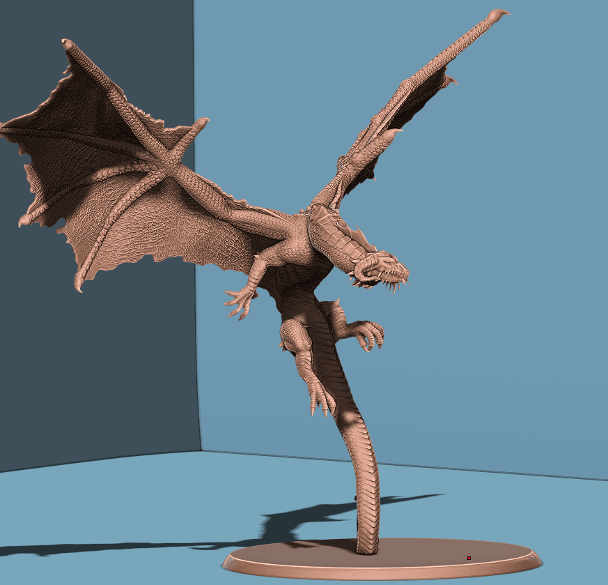 Young Black Dragon 3d model