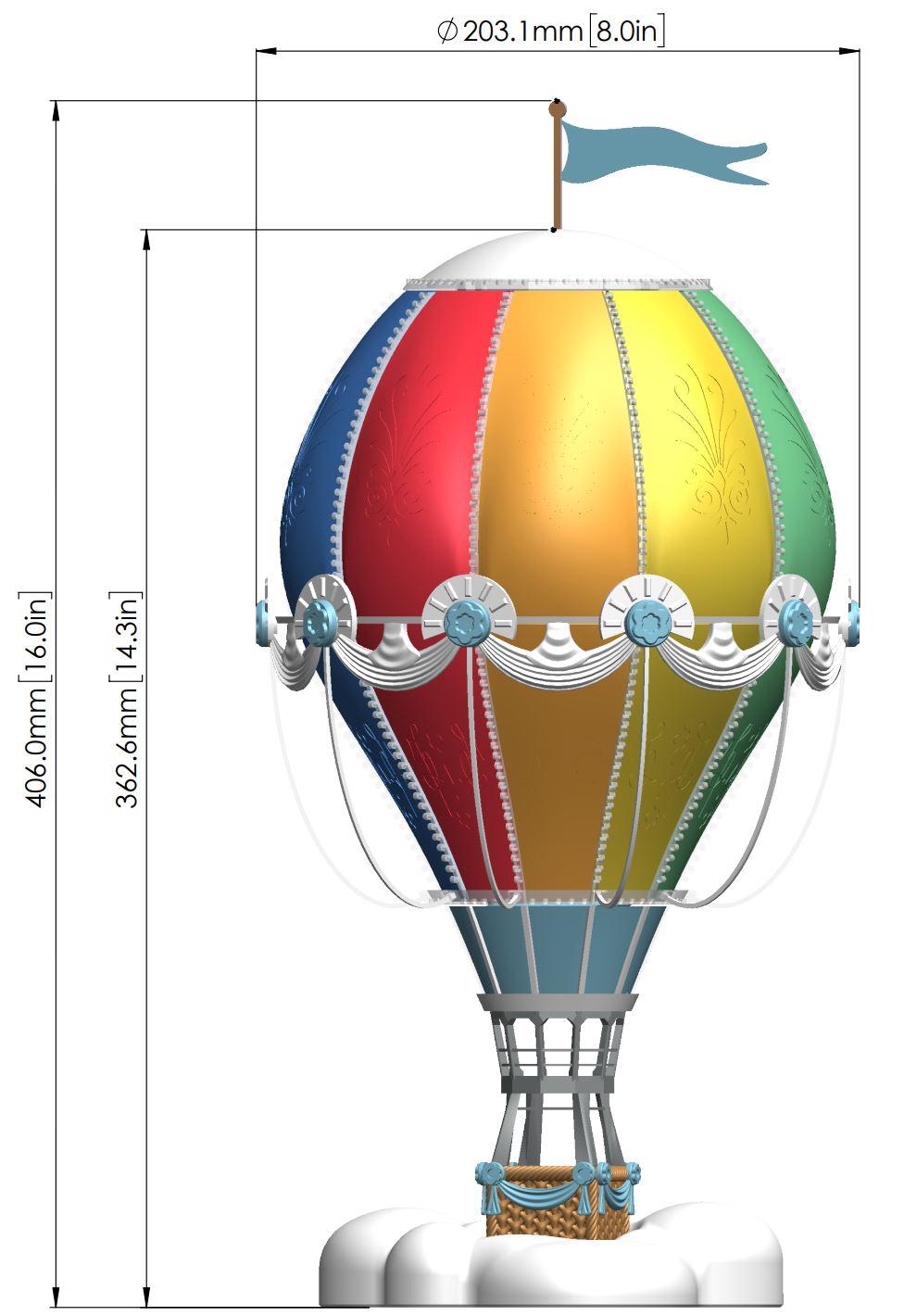 Hot Air Balloon (Bundle) Standard Size 3d model