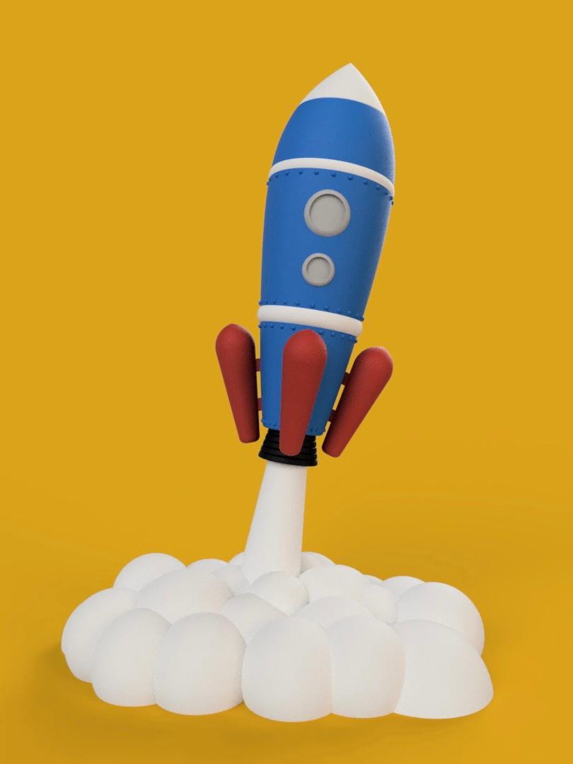 rocket ship - Printer Giveaway  3d model