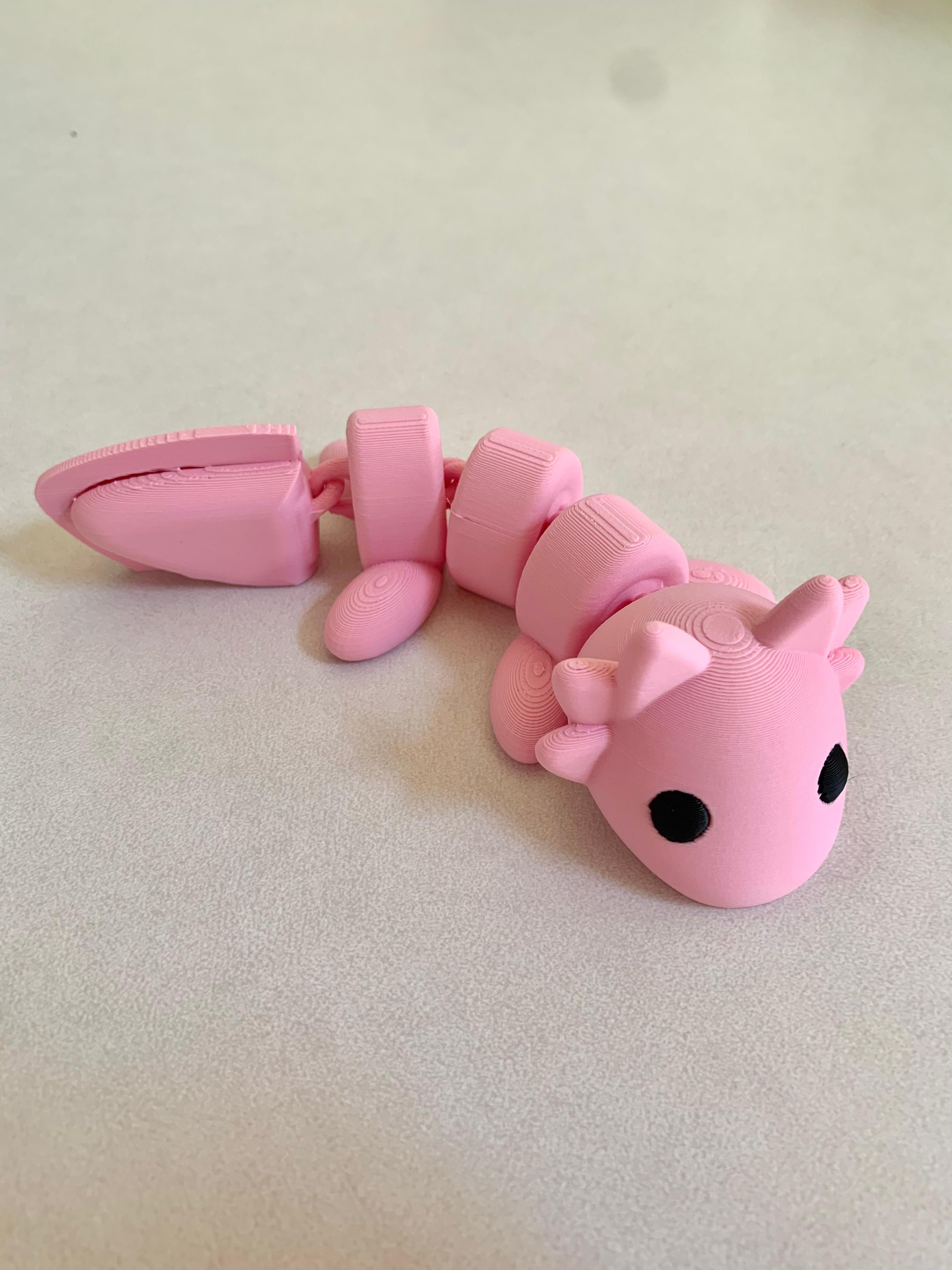 articulated axolotl v2  3d model