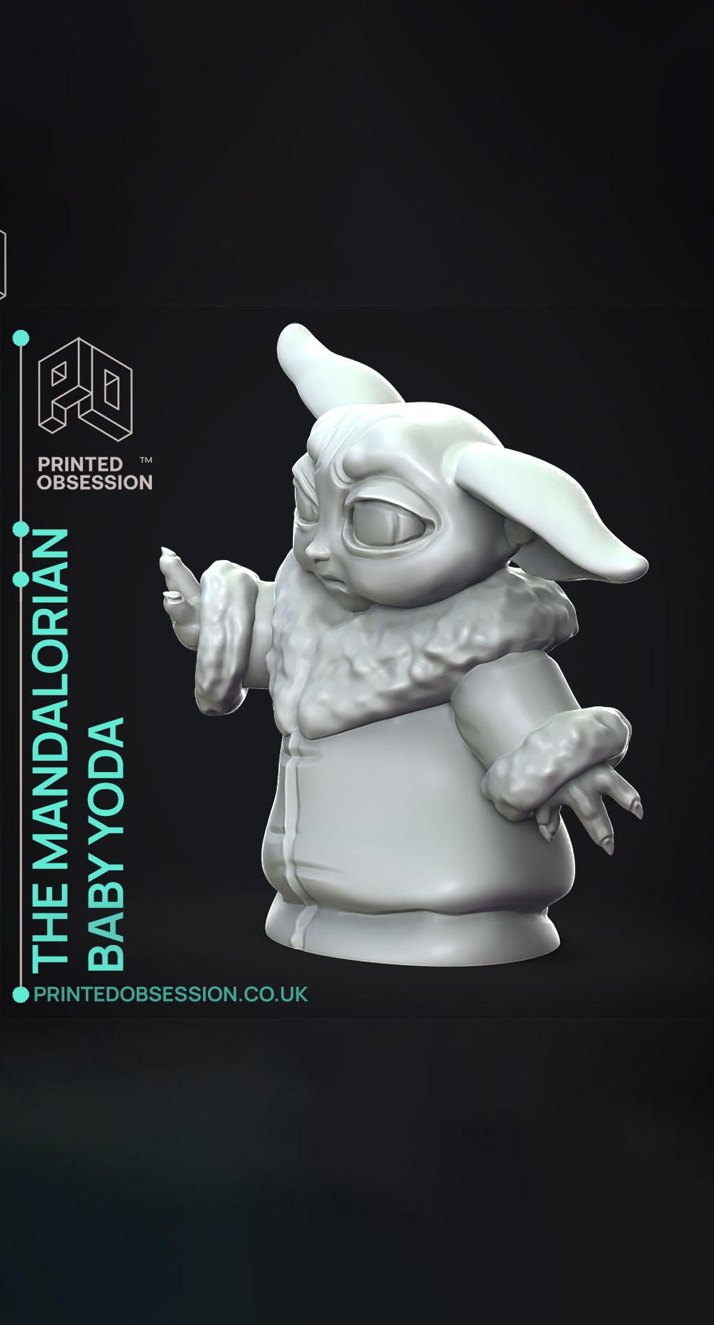 Baby Yoda - Force Push - The Mandalorian 3d model