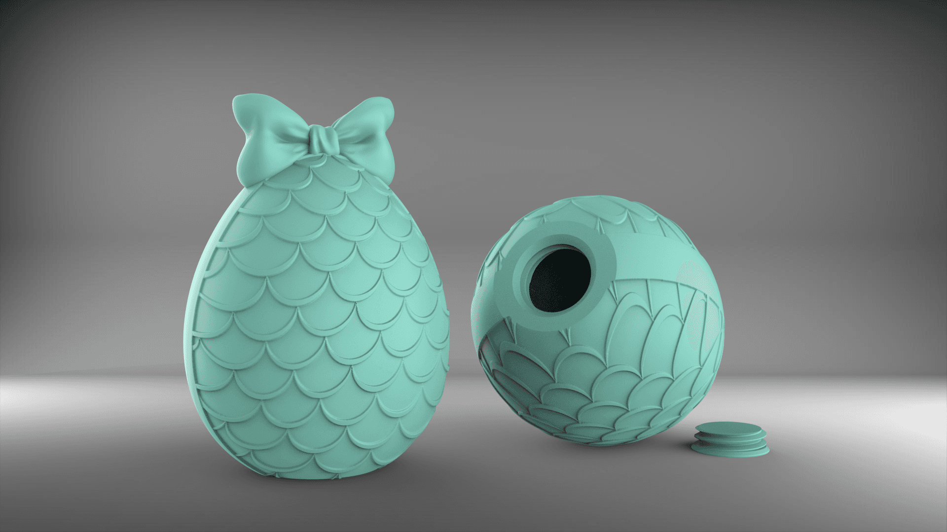 Mermaid Egg Container 3d model