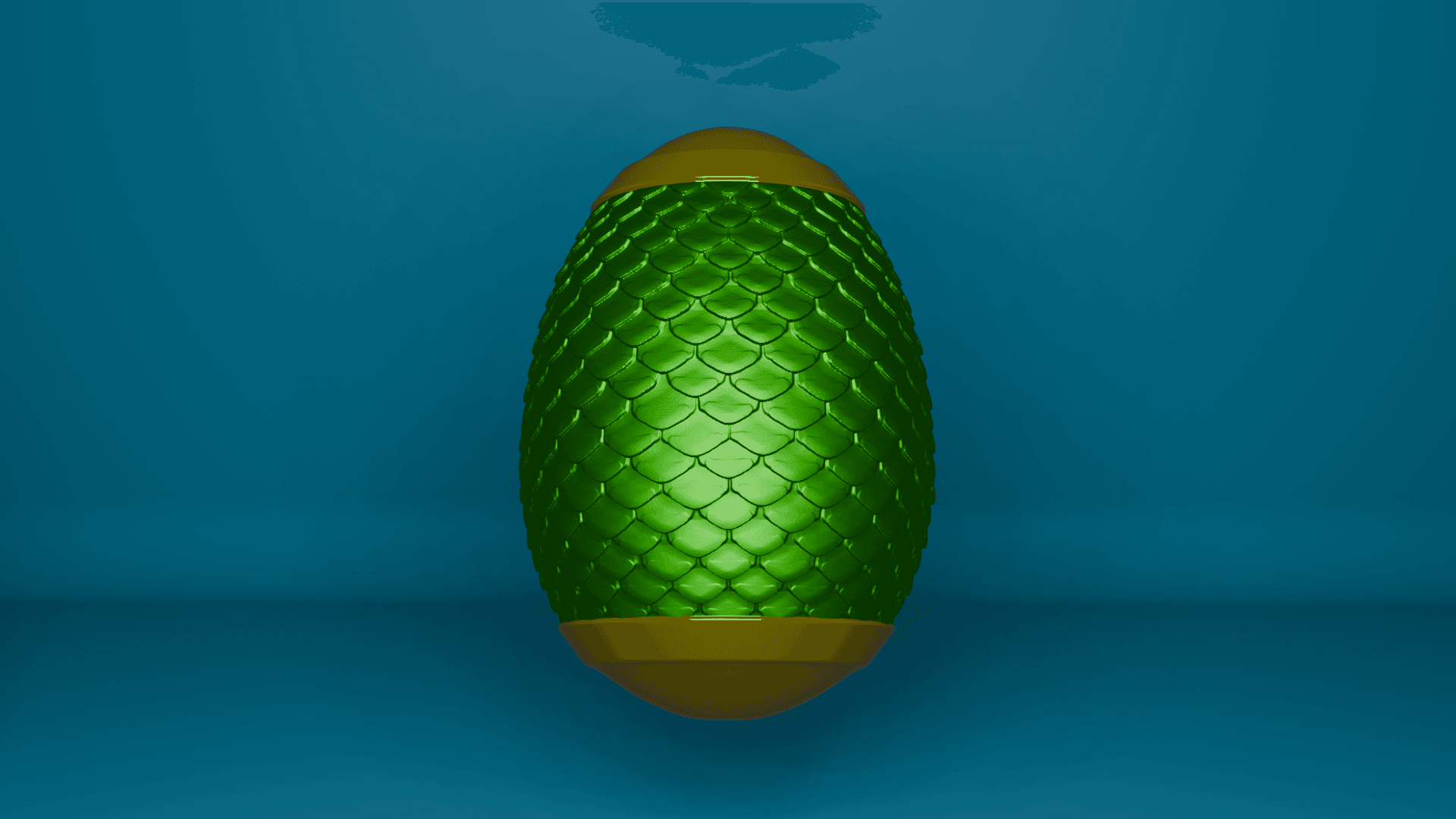 Dragon Scale Easter Egg Container 3d model