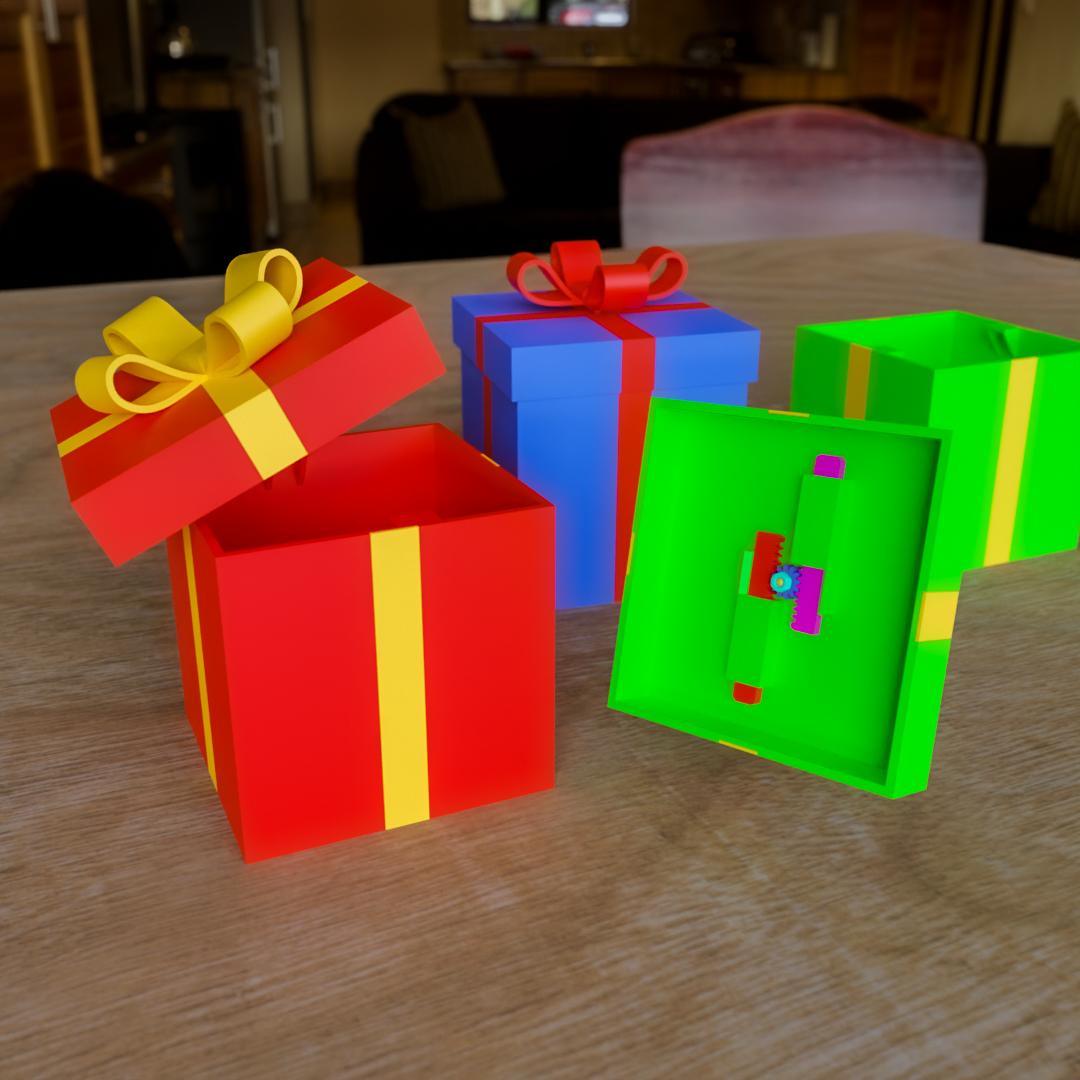 Gift box with lock WrappingUp2023 3d model