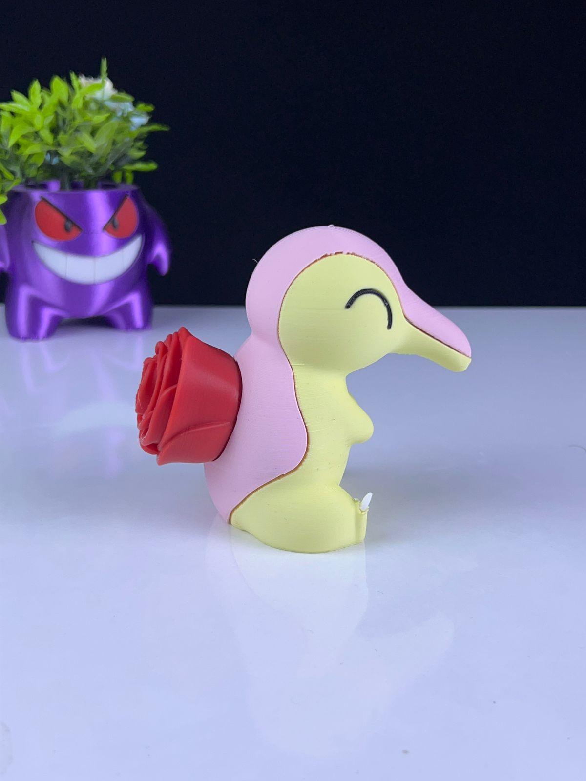 Floral Cyndaquil Gift for your Wife / Husband - Multipart 3d model