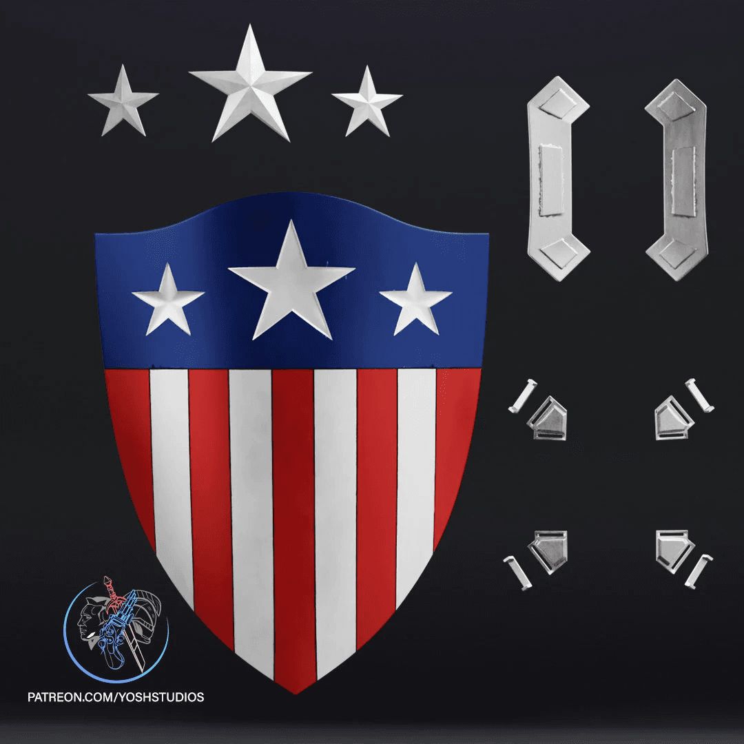 WW2 Captain America Shield 3D Print File STL 3d model