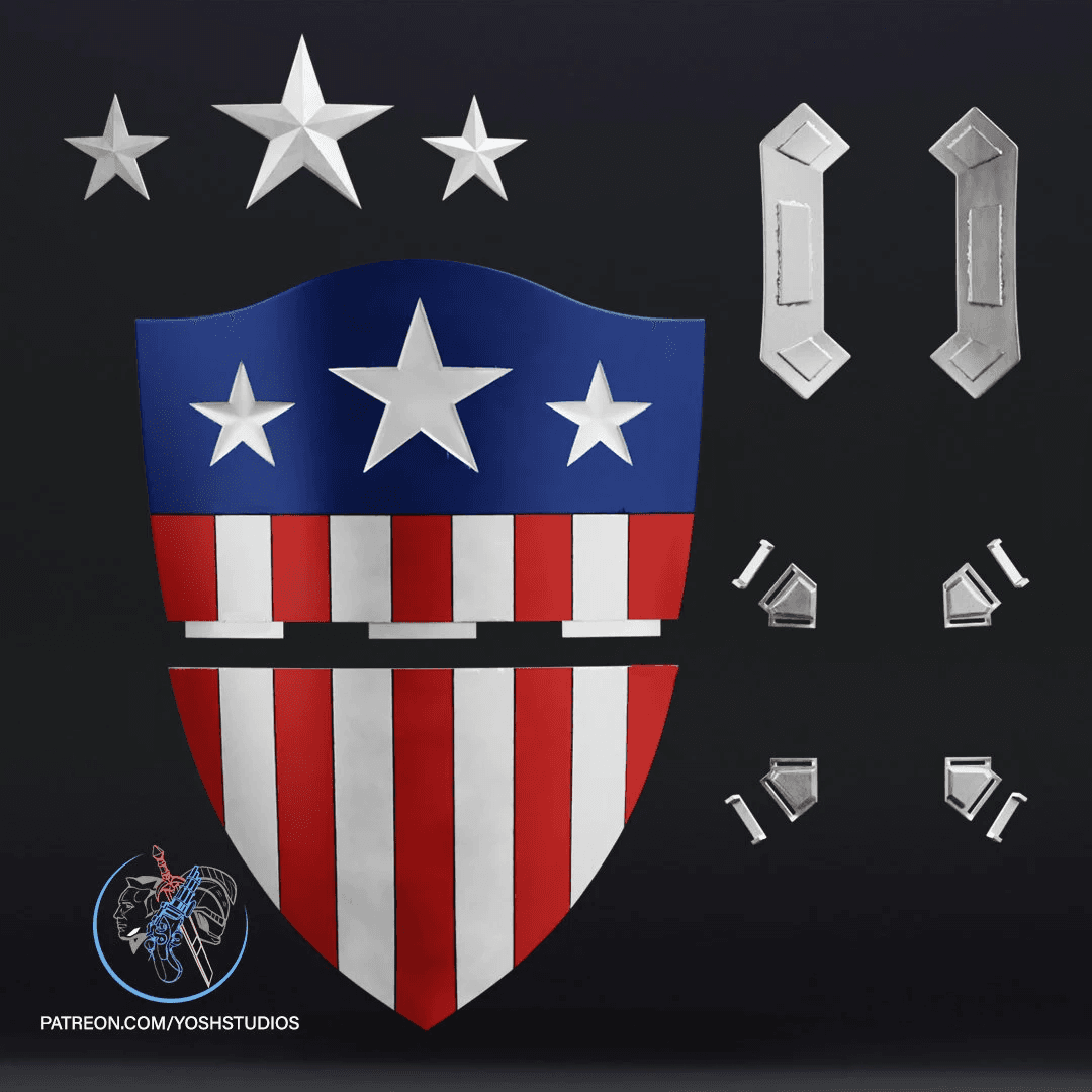 WW2 Captain America Shield 3D Print File STL 3d model