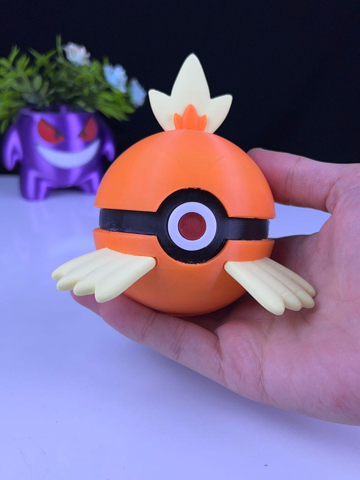 Torchic Pokeball - Multipart 3d model