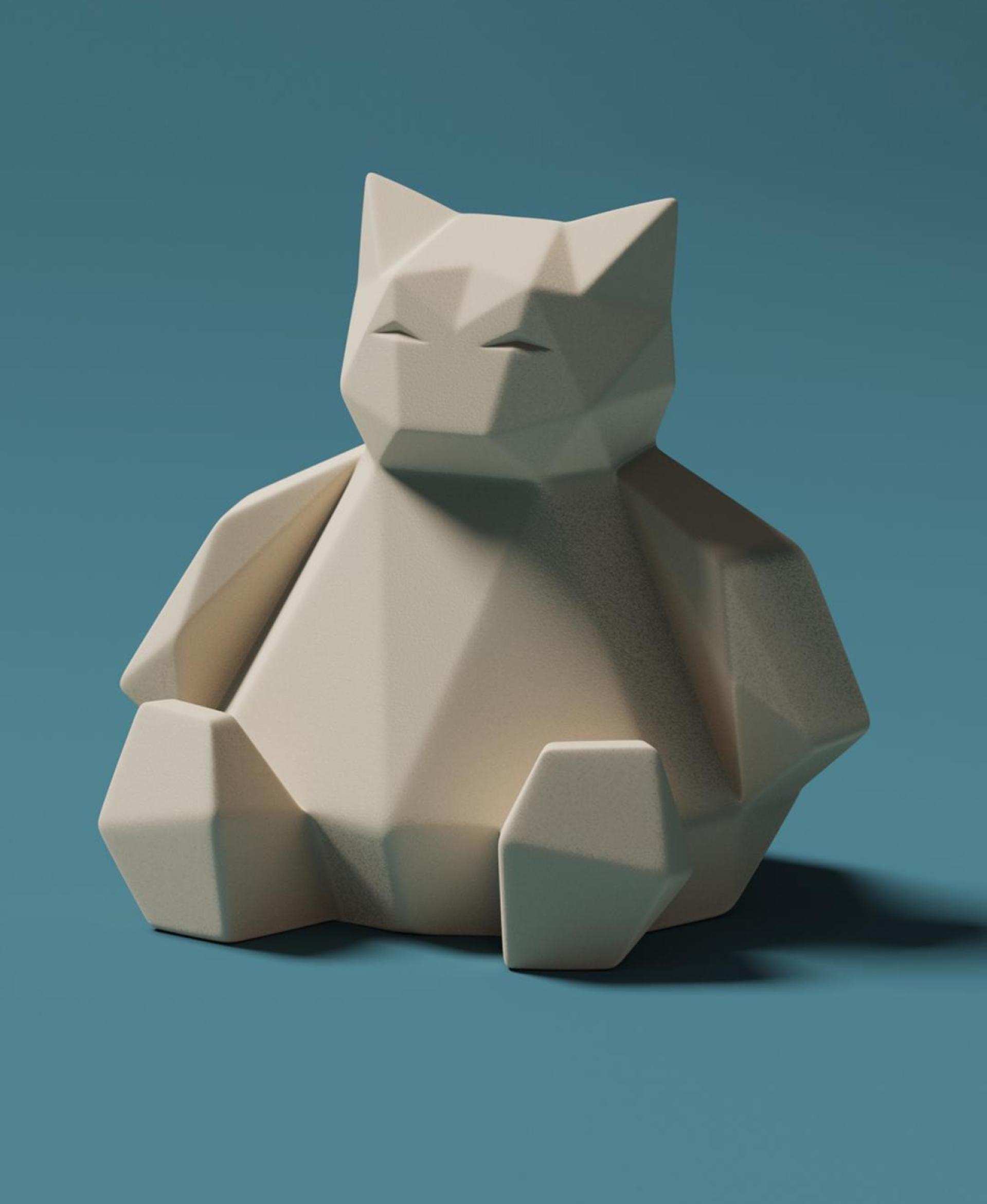 Low-poly Snorlax 3d model