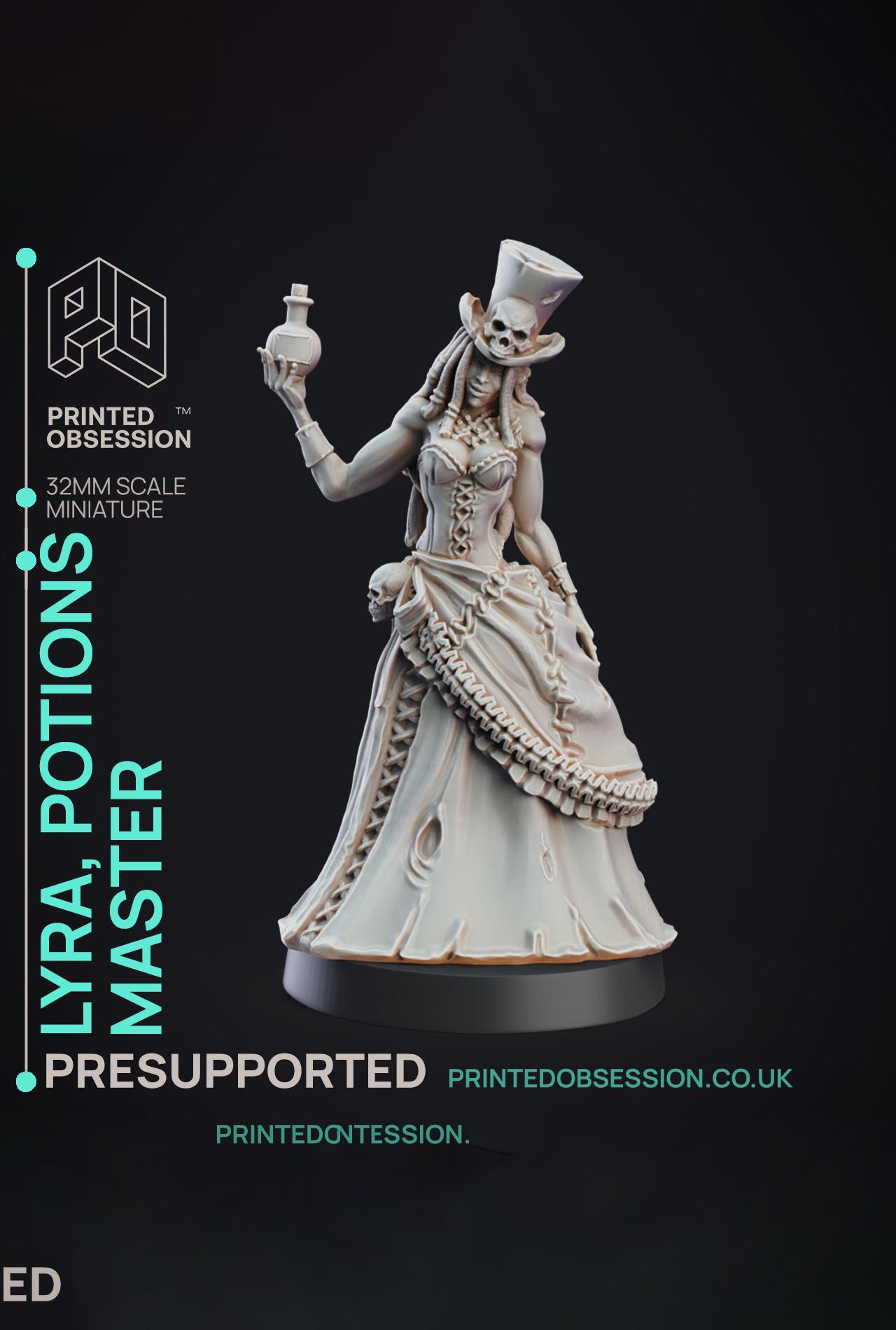 Potion Lady - Puppet Master Show - PRESUPPORTED - Illustrated and Stats - 32mm scale			 3d model