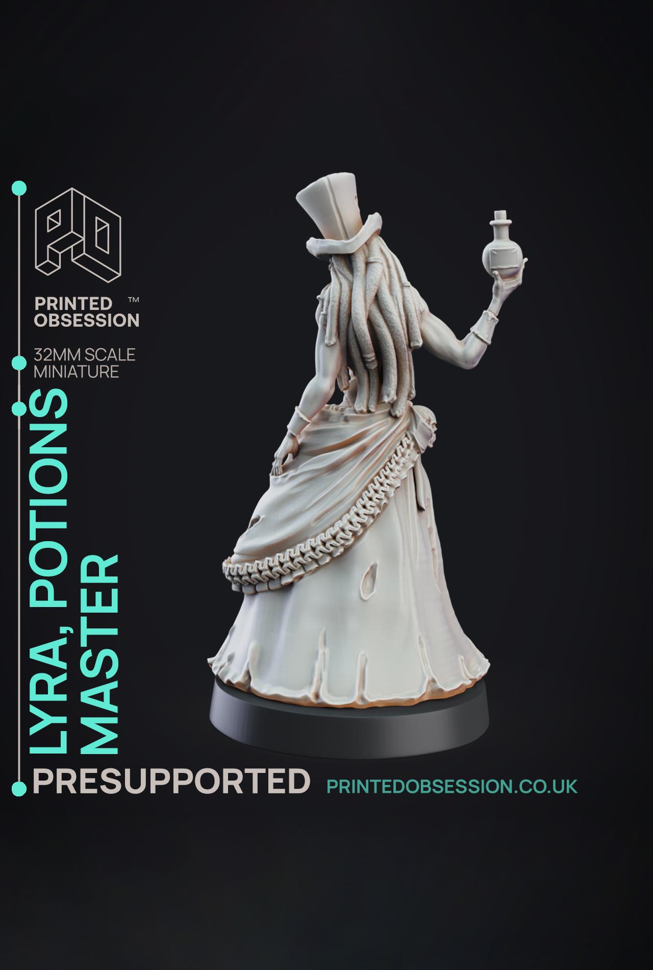 Potion Lady - Puppet Master Show - PRESUPPORTED - Illustrated and Stats - 32mm scale			 3d model