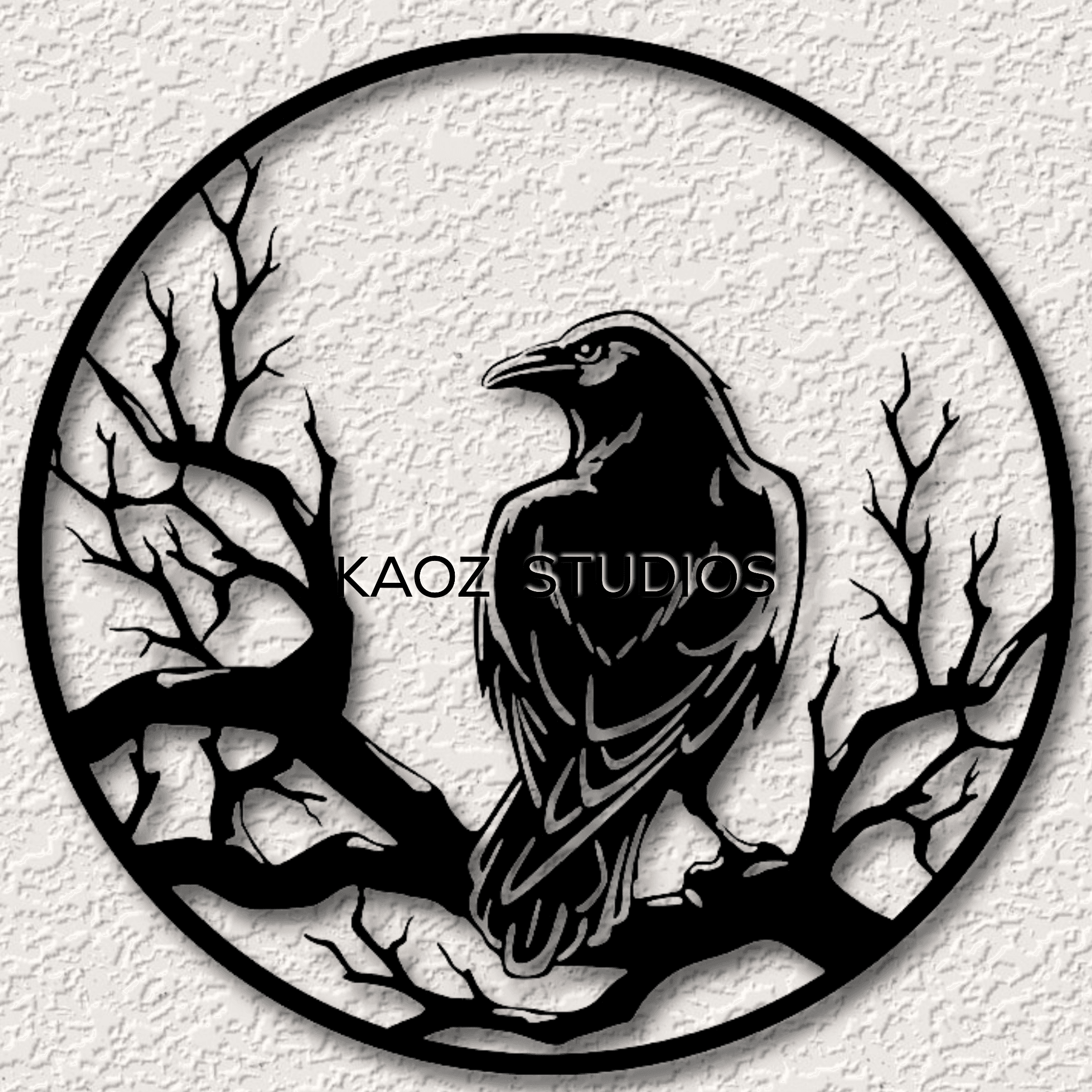 raven wall art crow wall decor bird decoration 3d model