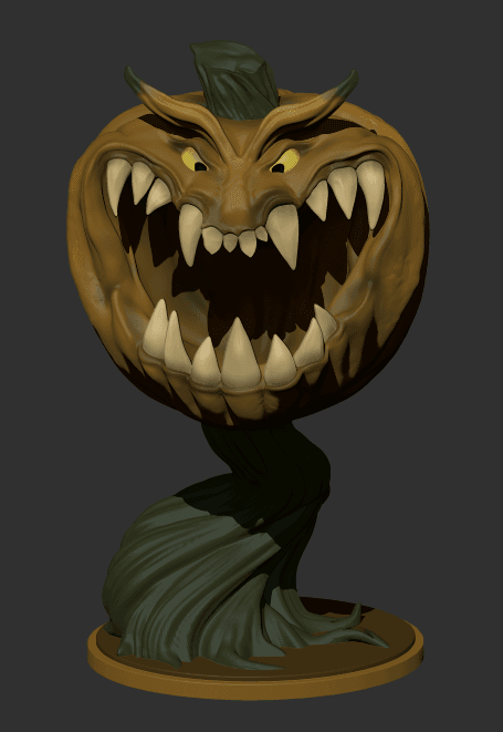 Screaming Banshee Pumpkin 3d model