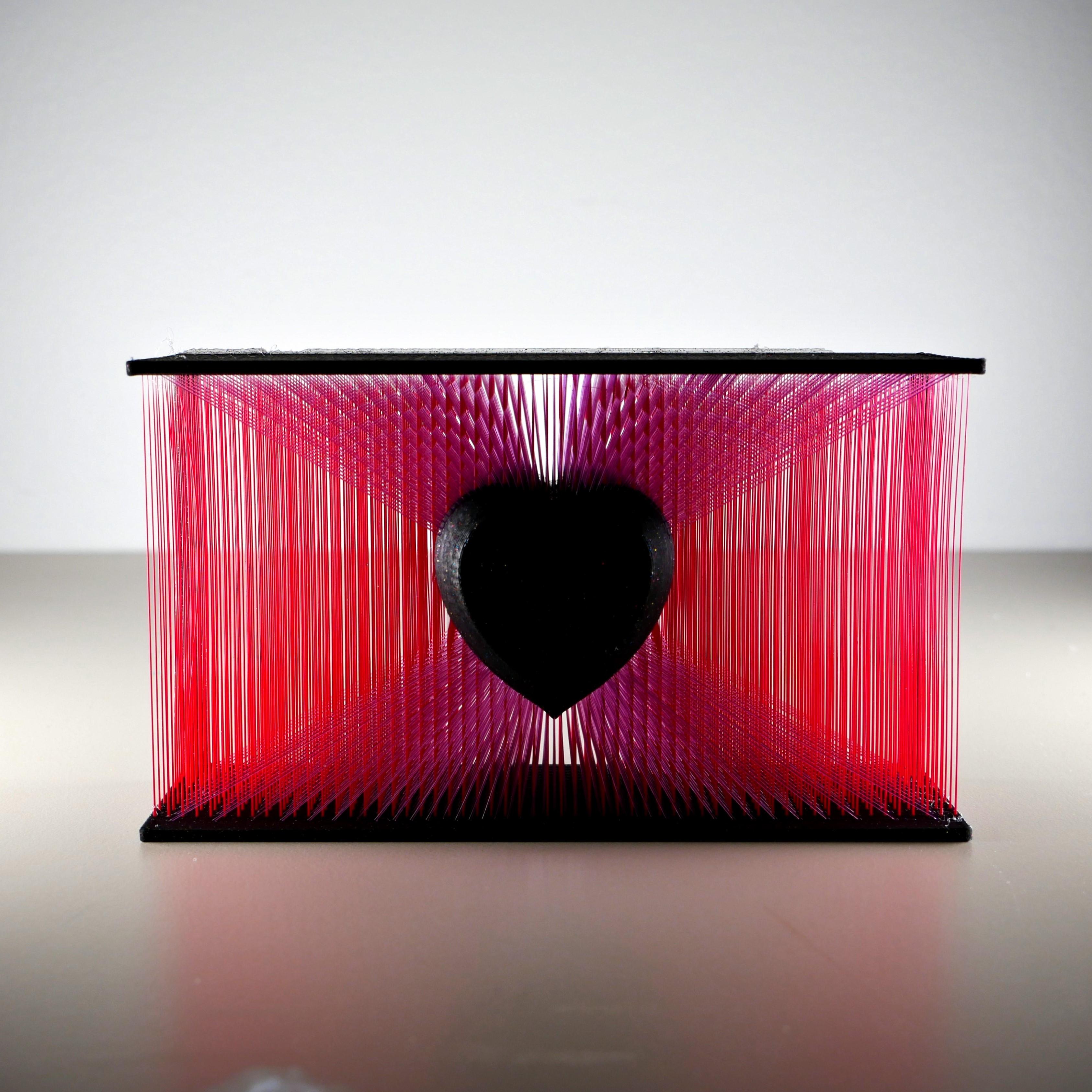 Glowing Heart Strings: Multi Color Files 3d model