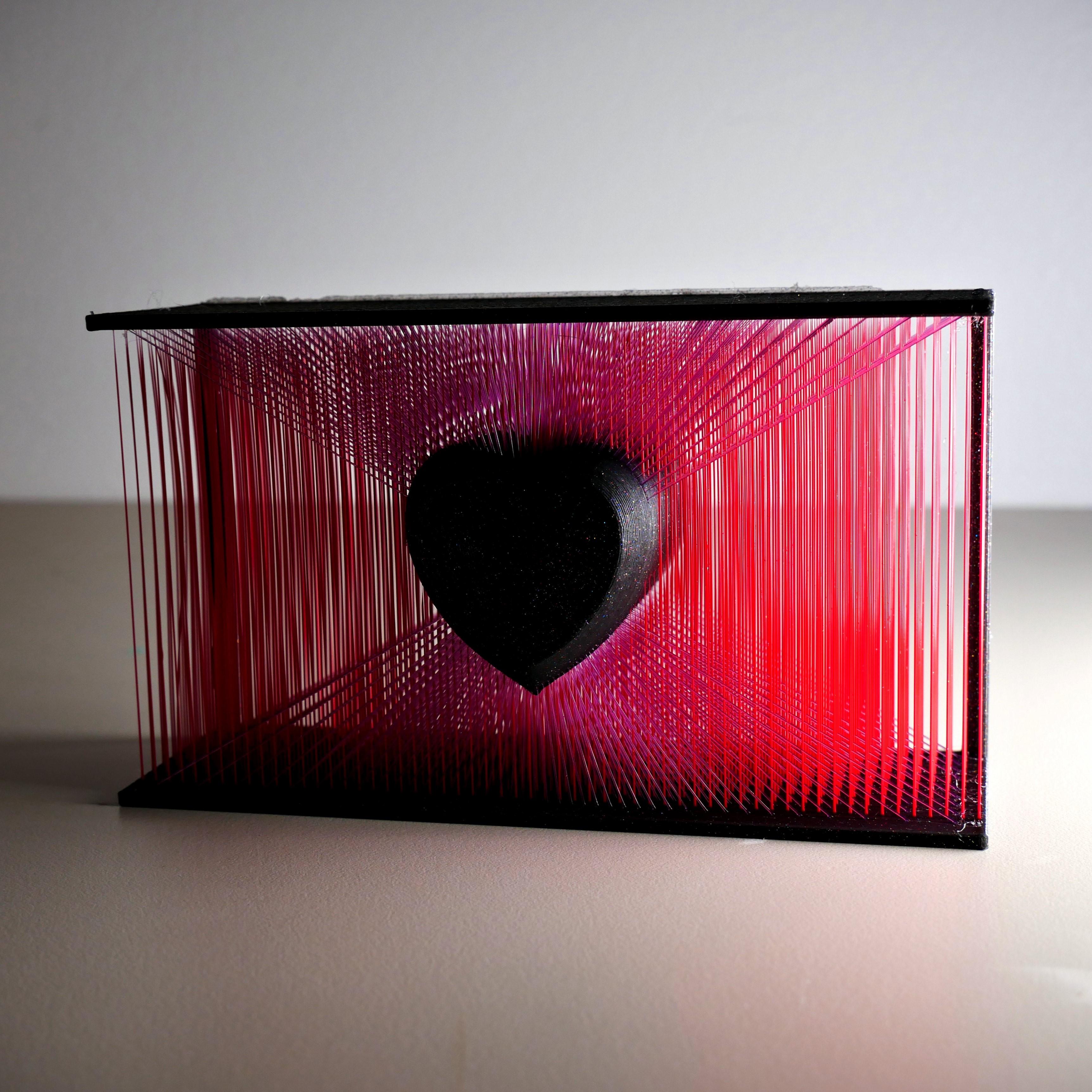 Glowing Heart Strings: Multi Color Files 3d model