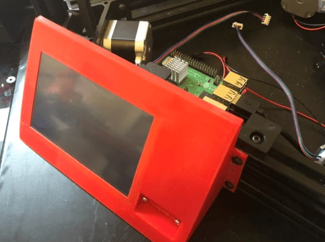 Large touchscreen mount for Kossel printers 3d model