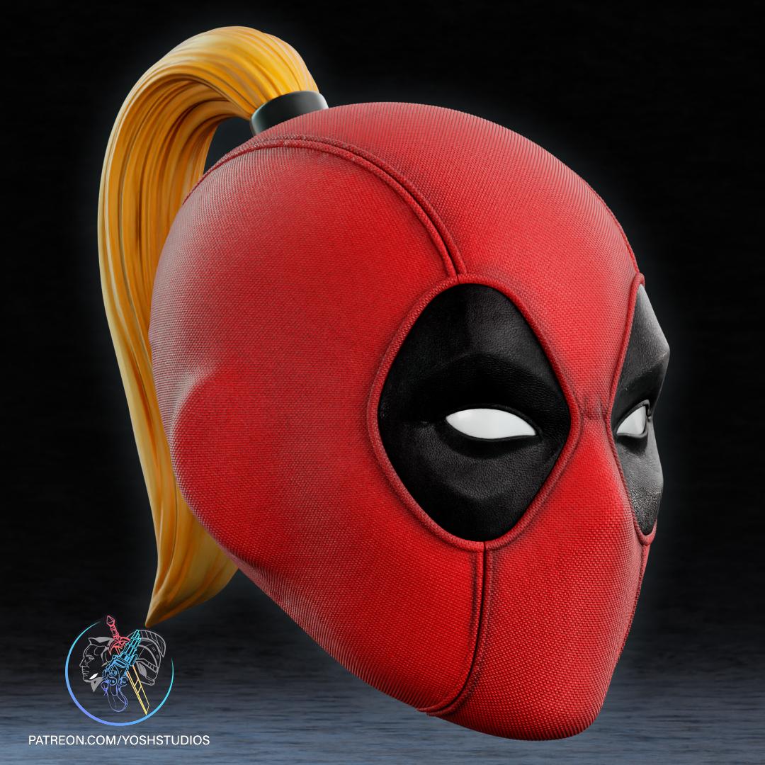 Comic Lady Deadpool Mask 3d Printer File STL 3d model