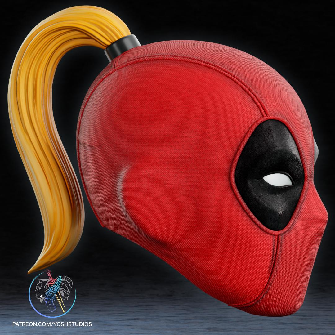 Comic Lady Deadpool Mask 3d Printer File STL 3d model