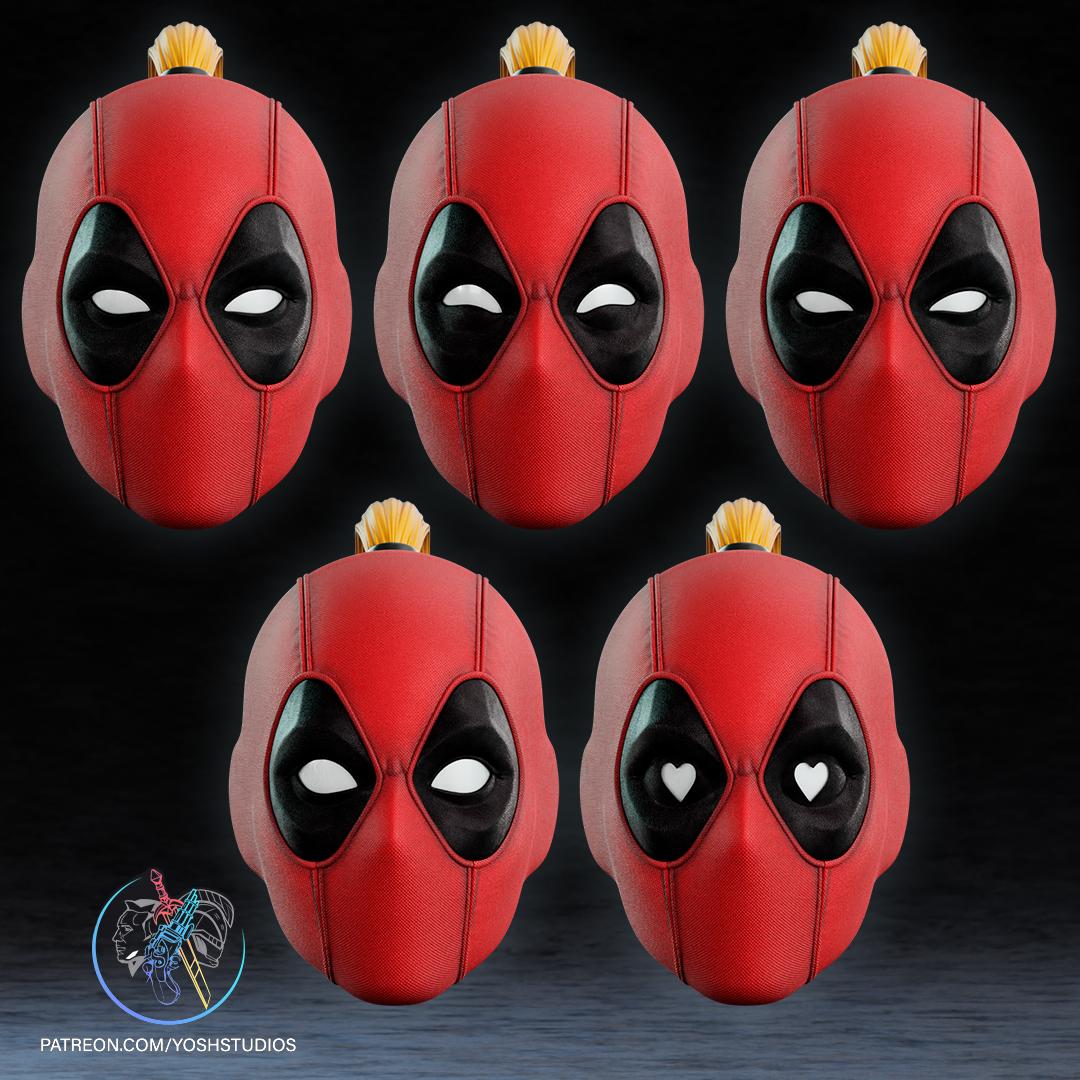 Comic Lady Deadpool Mask 3d Printer File STL 3d model