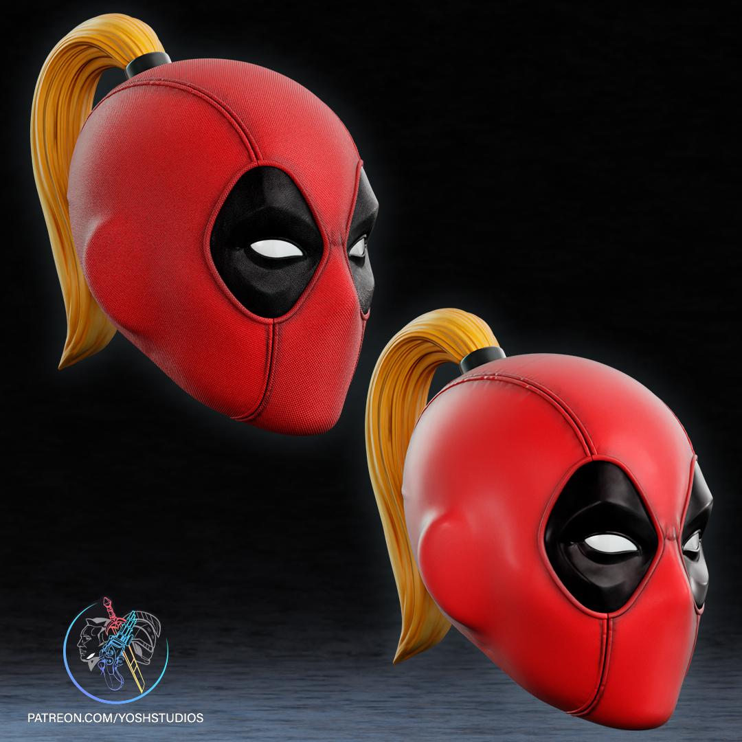 Comic Lady Deadpool Mask 3d Printer File STL 3d model