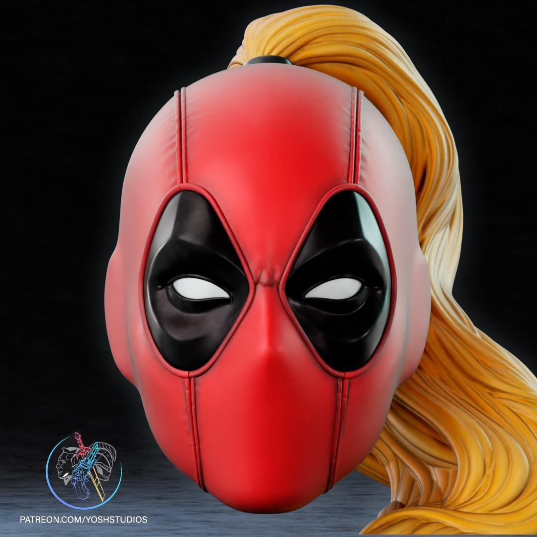 Comic Lady Deadpool Mask 3d Printer File STL 3d model