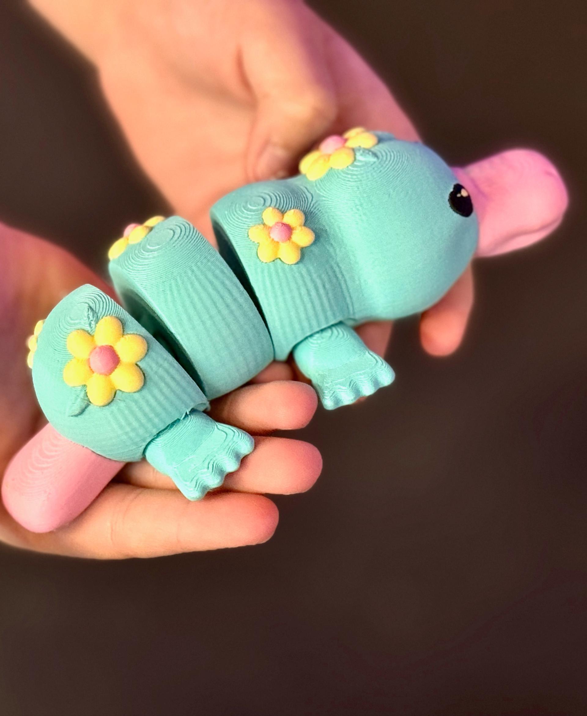 Articulated Floral Platypus by Teal Cat Creative 3d model