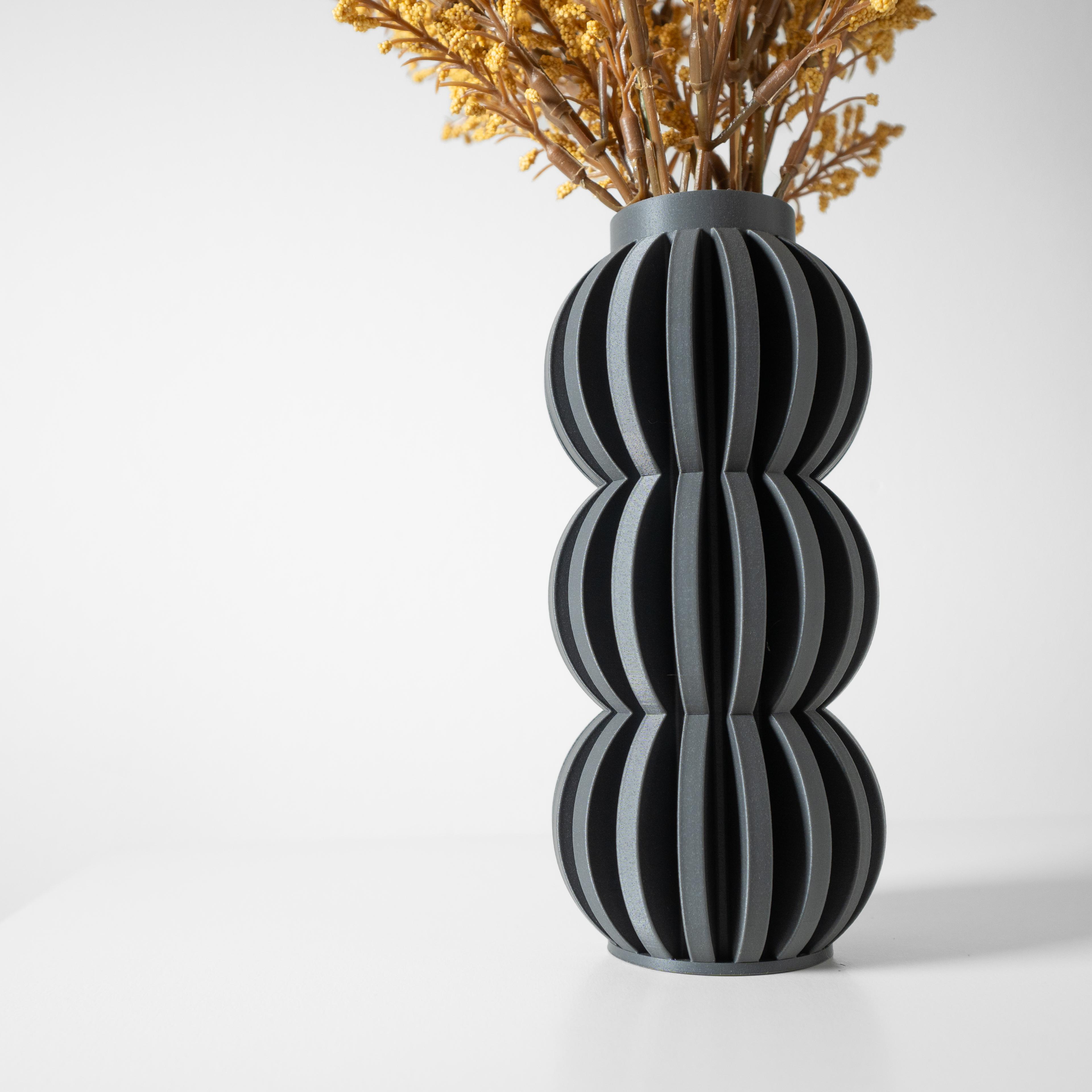 The Alura Vase, Modern and Unique Home Decor for Dried and Preserved Flower Arrangement  | STL File 3d model