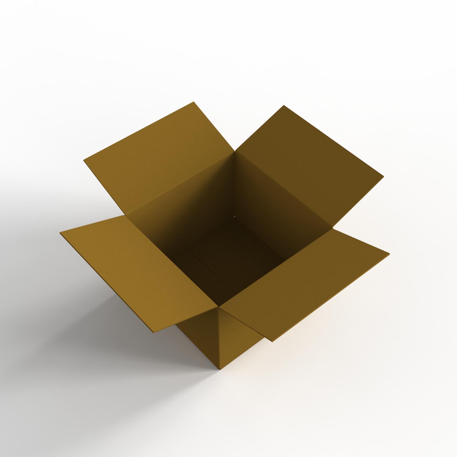 Square Card Board BoxSTEP 3d model