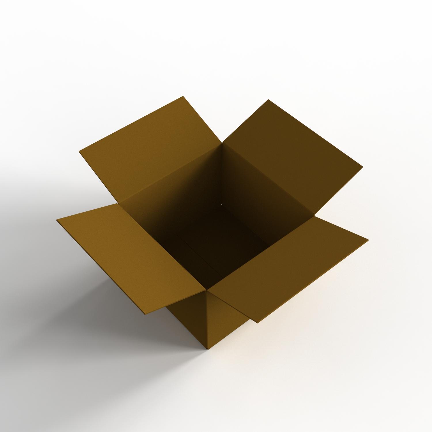 Square Card Board BoxSTEP 3d model