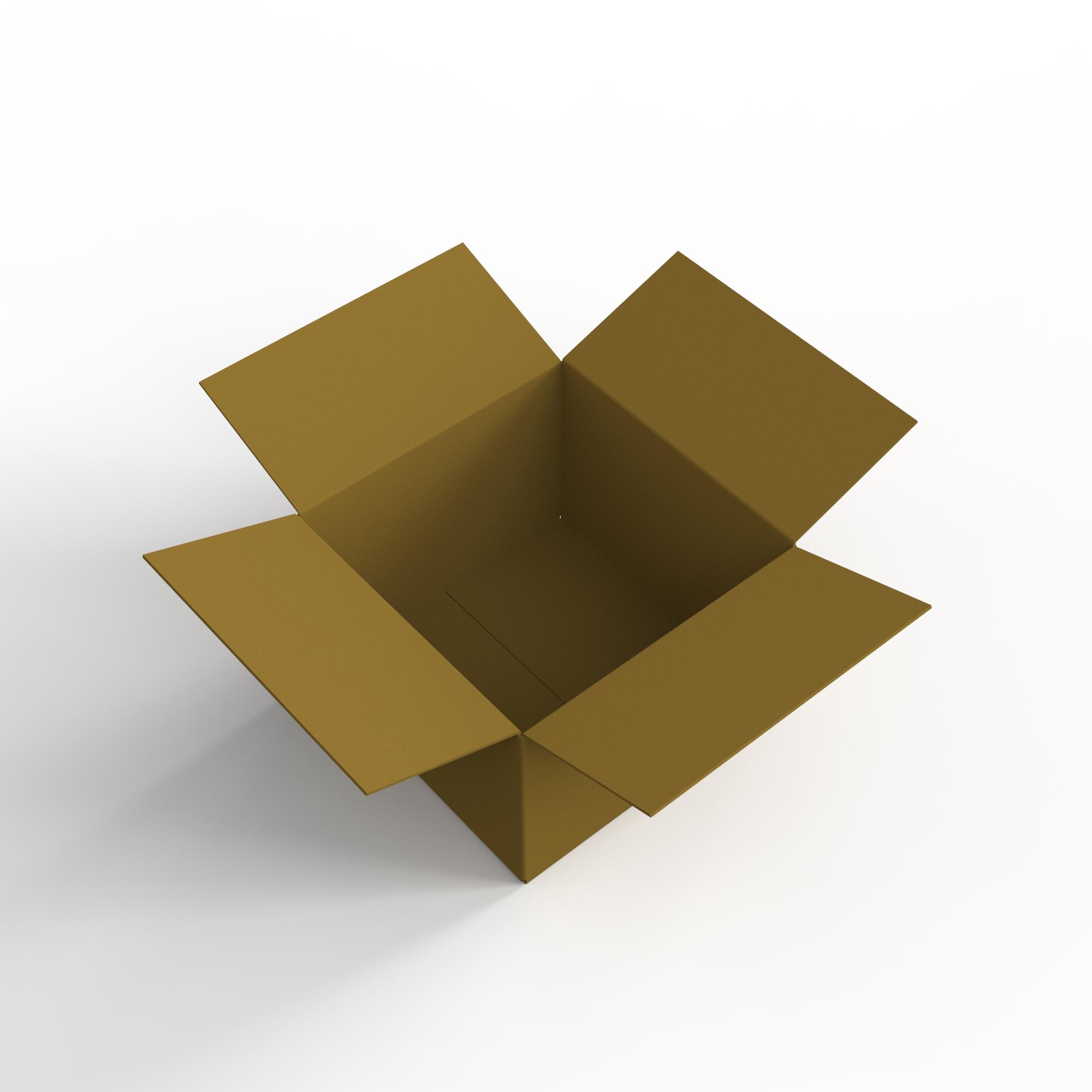 Square Card Board BoxSTEP 3d model