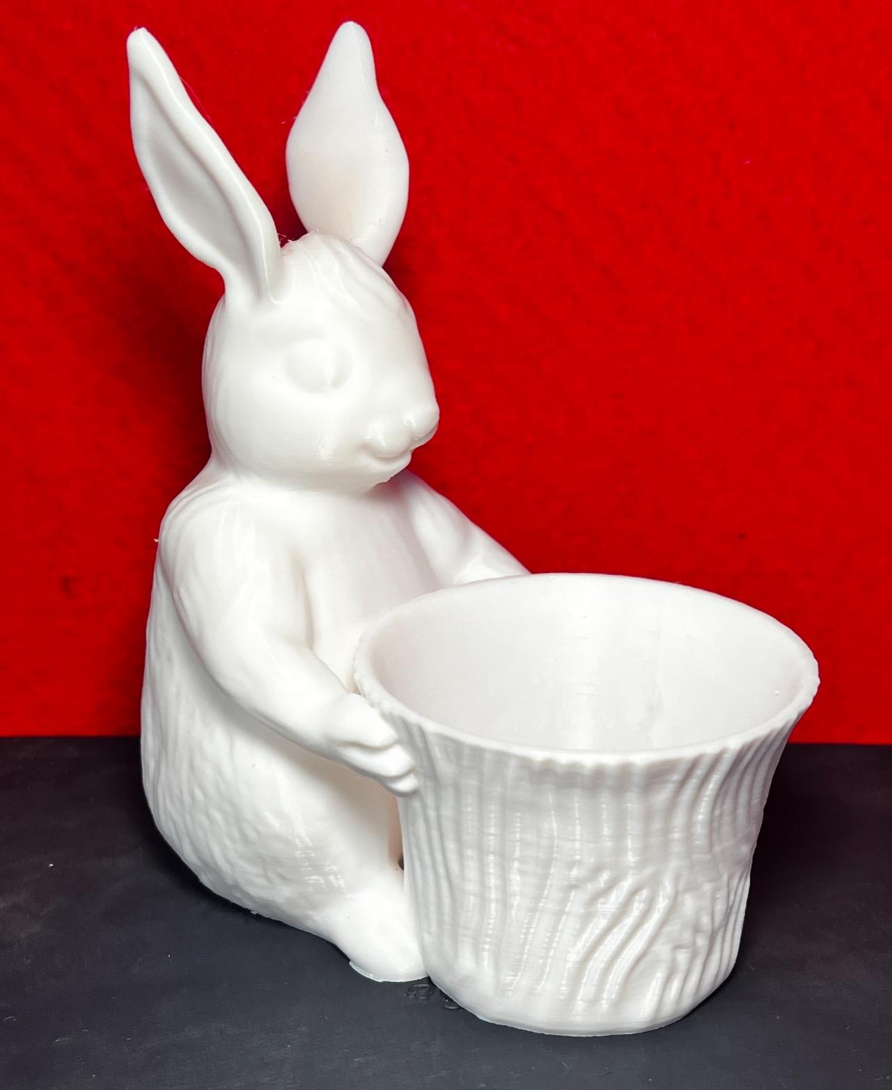 Easter Bunny - Toy Pot Planter - Grandson loves it easy to print so it’s now got egg not a plant 😊 - 3d model