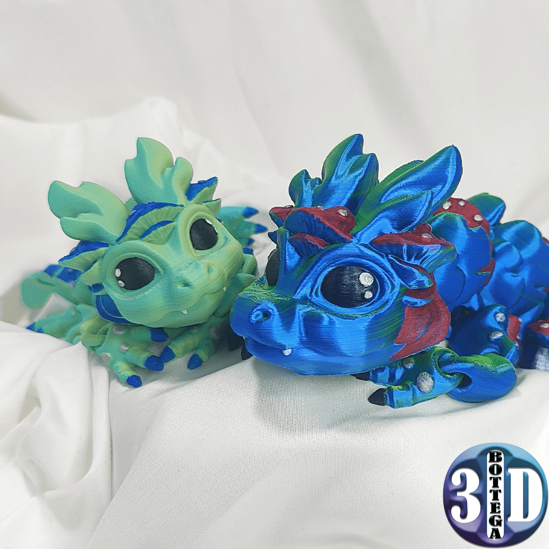 Fungus Tiny Dragon, Articulated toy 3d model