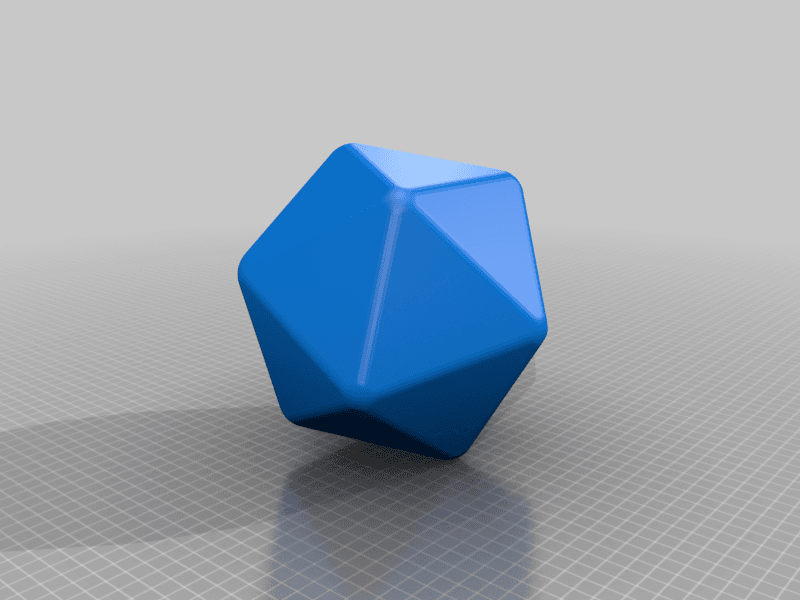 Icosahedron Blank D20 Collection 3d model