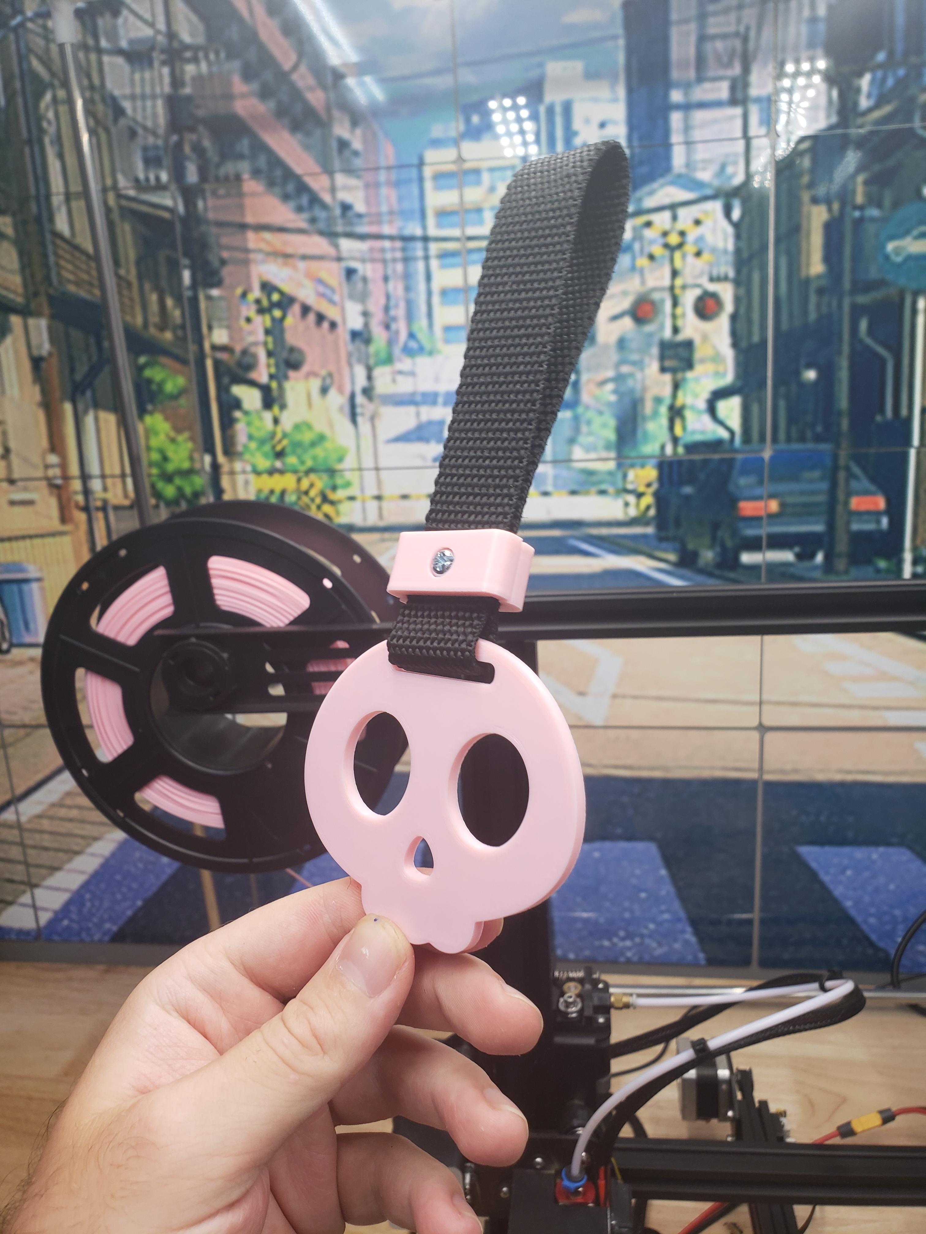 Tsurikawa Handle: Kawaii Skull 3d model