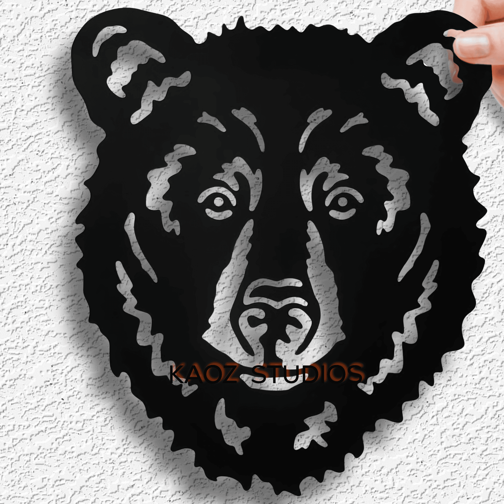 bear wall art wildlife wall decor nature animal decoration 3d model