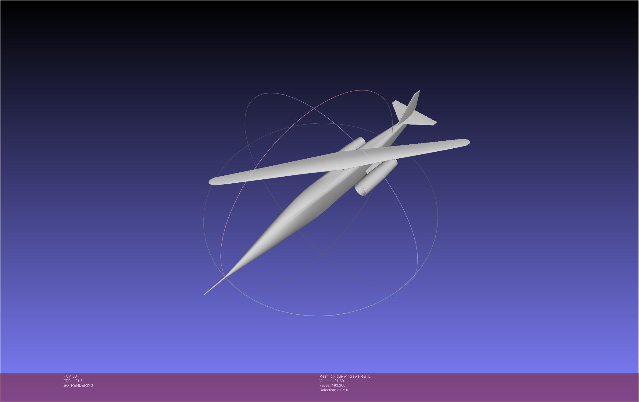 NASA AD-1 Oblique Wing Model 3d model