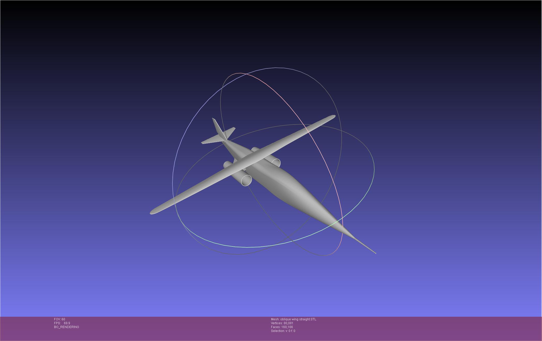 NASA AD-1 Oblique Wing Model 3d model